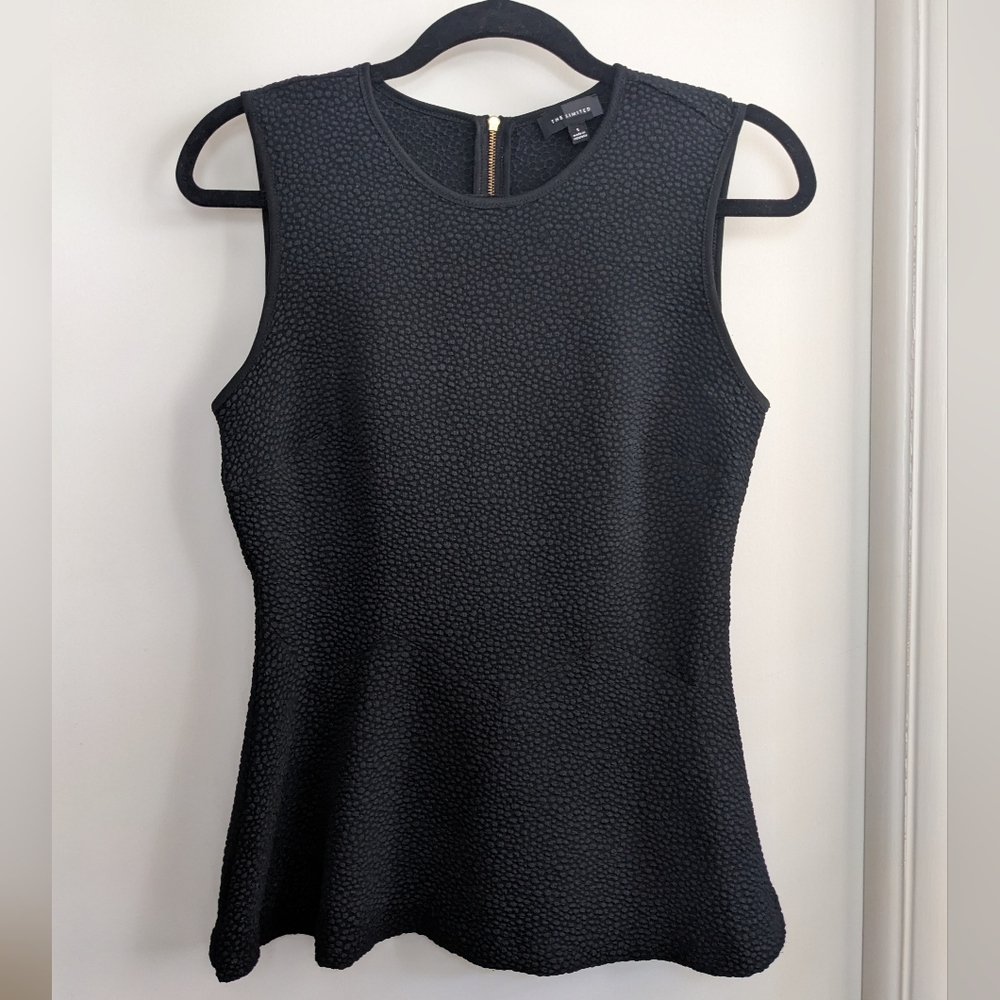 The Limited Textured Black Tank Top